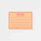 Een roze gepatterde titel Afbeelding Post-it® Notes (Voorkant)