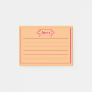 Een roze gepatterde titel Afbeelding Post-it® Notes