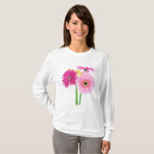 Een roze Gerbera Daisy T-shirt (Voorkant volledig)