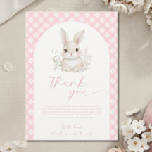 Een Roze Gingham Baby Shower voor een Klein Konijn