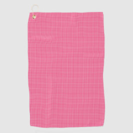 Een roze handdoek met een subtiel rasterpatroon
