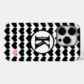 Eén roze hart (initiaal) Case-Mate iPhone case (Achterkant (horizontaal))