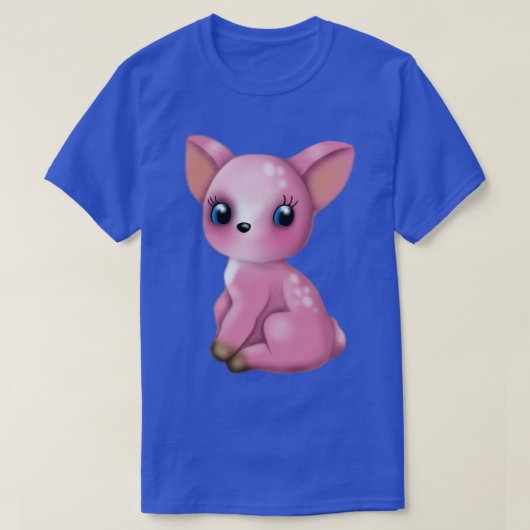 Een  roze hert t-shirt (Design voorkant)