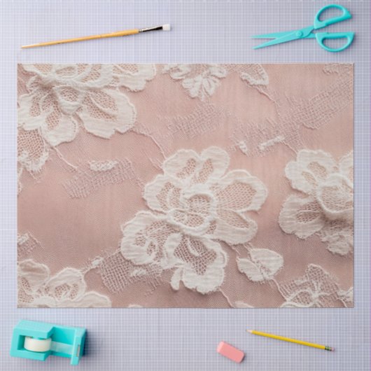 Een Roze Kant Serie Design #10 Tissuepapier (Craft)
