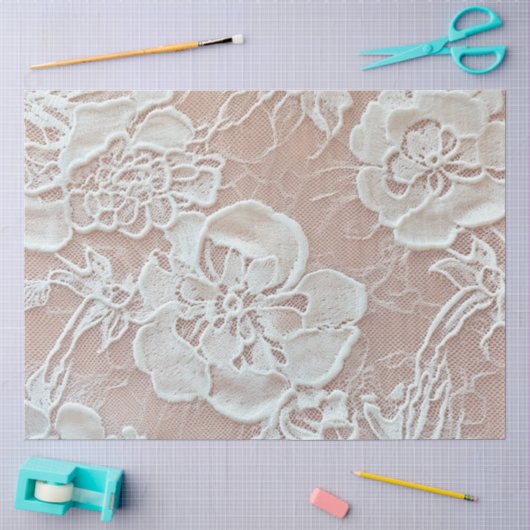 Een Roze Kant Serie Ontwerp #11 Tissuepapier (Craft)