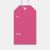 Een roze Kerstmis Cadeaulabel (Achterkant)