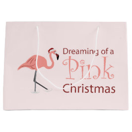 Een roze kerstmis: een grote cadeautas