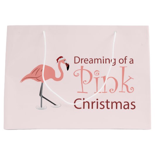 Een roze kerstmis: een grote cadeautas (Voorkant)