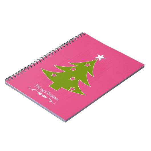 Een roze Kerstmis Notitieboek (Linkerzijde)