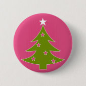 Een roze Kerstmis Ronde Button 5,7 Cm (Voorkant)