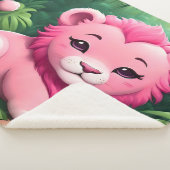 Een roze leeuwenwelp in het Oerwoud Sherpa Deken (3/4)