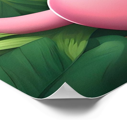 Een roze leeuwenwelp in het Oerwouden Poster (Hoek)