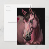Een roze paard briefkaart (Voorkant / Achterkant)