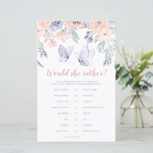 Een roze Paarse vlindervlinder zou een echte game  (Staand voorkant)