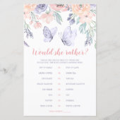 Een roze Paarse vlindervlinder zou een echte game  (Voorkant)