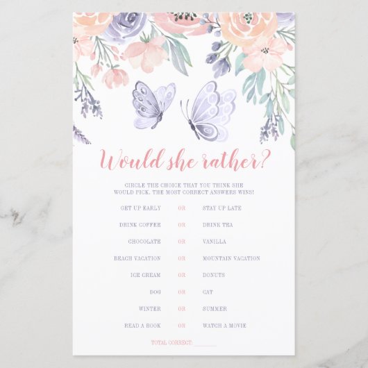 Een roze Paarse vlindervlinder zou een echte game  (Voorkant)