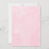 Een roze prinsessengeburtstaginvitatie kaart (Achterkant)
