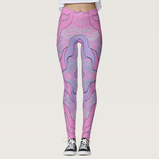 Een  roze "Ratti_Creative_Arts" Leggings (Voorkant)