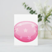 een roze snoep briefkaart (Staand voorkant)