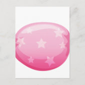 een roze snoep briefkaart (Voorkant)