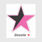 Een Roze Ster van Feminisme v2 Sticker (Vel)