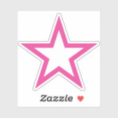 Een roze ster van feminisme - V6 Sticker (Vel)