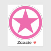 Een roze ster van feminisme - V7 Sticker (Vel)