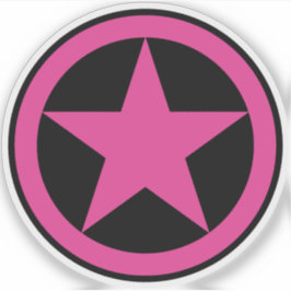 Een roze ster van feminisme - v7b sticker