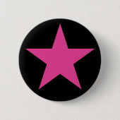 Een roze ster van het feminisme ronde button 5,7 cm (Voorkant)