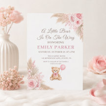 Een Roze Teddydragertje Beer Meisje Baby Shower