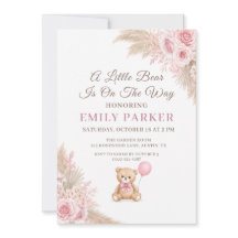Een Roze Teddydragertje Beer Meisje Baby Shower