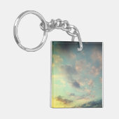 Een roze tot de wolken sleutelhanger (Voorkant Links)