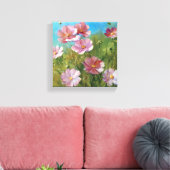 Een roze tuin canvas afdruk (Insitu (Woonkamer))