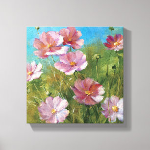 Een roze tuin canvas afdruk
