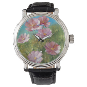 Een roze tuin horloge