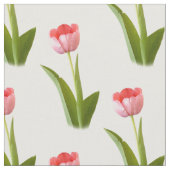 Eén roze Tulp - Floral Photography Pattern Stof (Close Up)