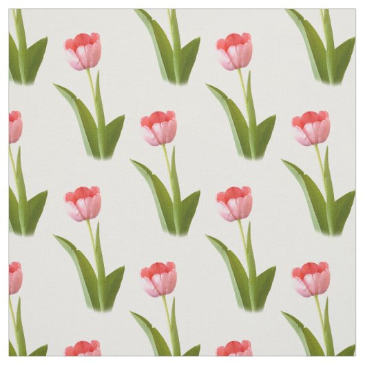 Eén roze Tulp - Floral Photography Pattern Stof (Swatch)