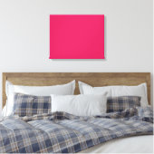 Een roze vierkant met een frisse witte rand, aanwe canvas afdruk (Insitu (Slaapkamer))