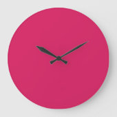 Een roze vierkant met een frisse witte rand, aanwe grote klok (Voorkant)