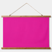 Een roze vierkant met een witte rand, waardoor een hangend wandkleed (Voorkant)