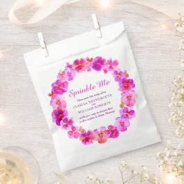 Een roze waterverf bruiloft doet me warrig bedankzakje