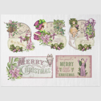 Een Roze Waterverf Kerst Serie Design 13 Tissuepapier