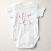 Een Roze & Wit Leven de Kiwi Life Baby Body Suit Romper (Achterkant)