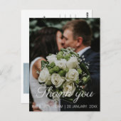 Een rozen bruiloft dank u briefkaart (Voorkant / Achterkant)