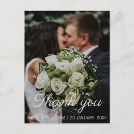 Een rozen bruiloft dank u briefkaart