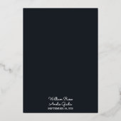 Een Rozen Garden Diamond Red Black en Gold bruilof Folie Uitnodiging (Achterkant)