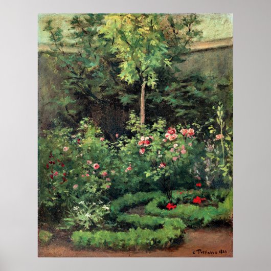 Een rozentuin van Camille Pissarro, Poster (Voorkant)