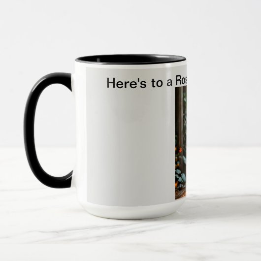 Een rozige start van de morgen mok (Links)