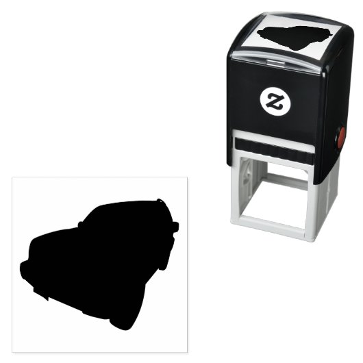 Een rubberen stempel van een 4x4 (In situ)