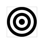 Een rubberstempel van een bullseye (Afrduk)